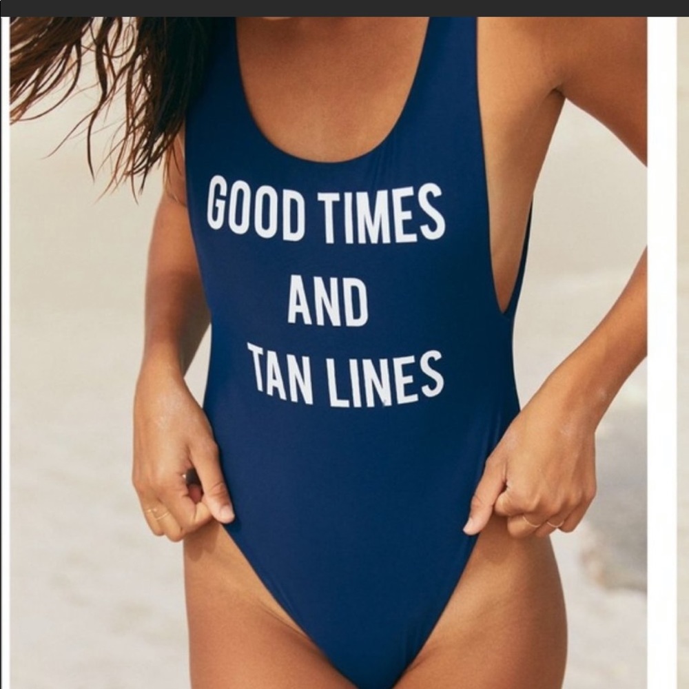 Good Times graphic Aerie one piece swimsuit